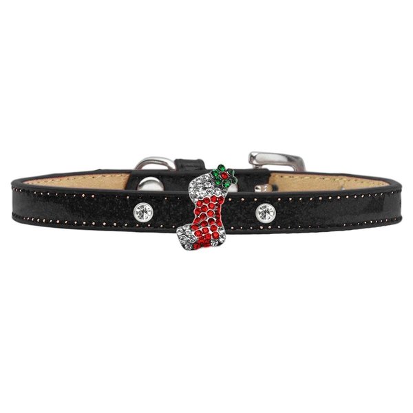 Pet Pal Holiday Charm Dog CollarBlack Ice Cream Red Stocking Size 14 PE825883
